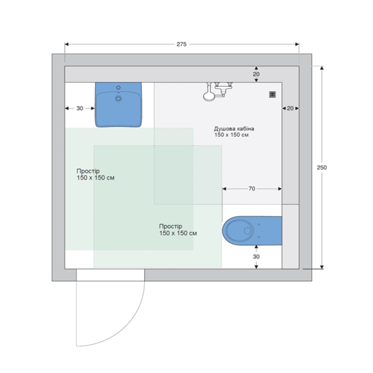 Зона розвороту для людей на кріслі колісному Зона розвороту для людей на кріслі колісному